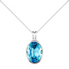 Naszyjnik srebrny 925 Swarovski - elipsa