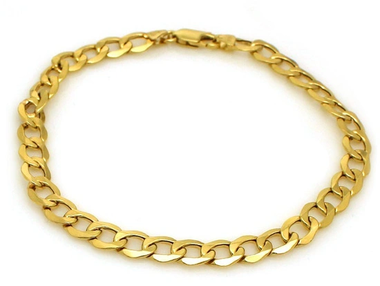 Złota męska bransoleta pancerka 6.2mm