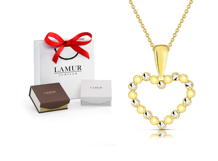 Złoty naszyjnik 375 - serce, serduszko