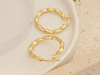 Kolczyki złote koła grube skręcone 27mm
