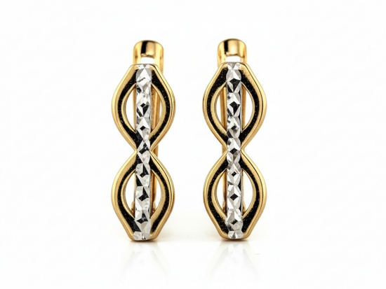 Złote kolczyki delikatne angielskie