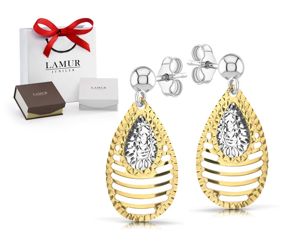 Złote kolczyki 585 - wiszące