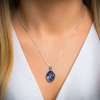 Naszyjnik srebrny 925 Swarovski - elipsa