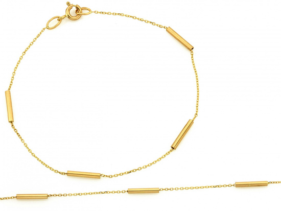 Delikatna złota bransoletka damska