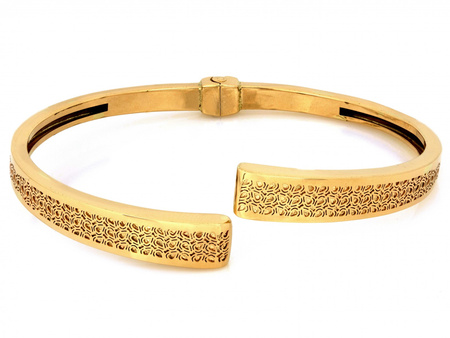 Bransoletka złota sztywna gruba efektowna