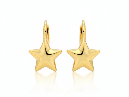 Złote kolczyki gwiazdki dla dziecka