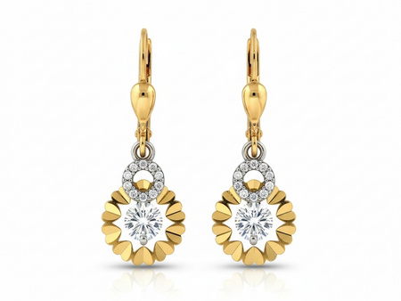 Kolczyki złote angielskie delikatne wiszące