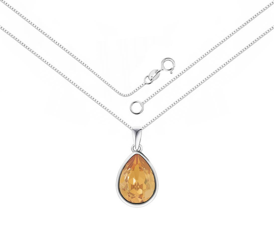 Naszyjnik srebrny 925 Swarovski - owalny