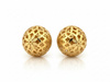 Kolczyki złote ażurowa kulka na sztyfcie
