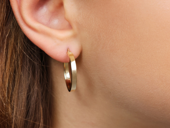 Złote kolczyki koła 30mm