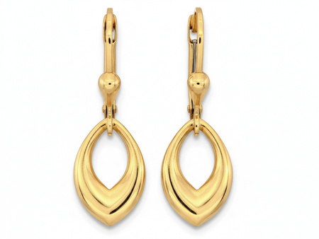 Kolczyki złote wiszące subtelne angielskie