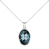 Naszyjnik srebrny 925 Swarovski - elipsa