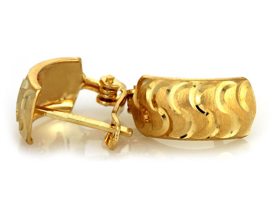 Kolczyki złote angielskie przepiękne błyszczące