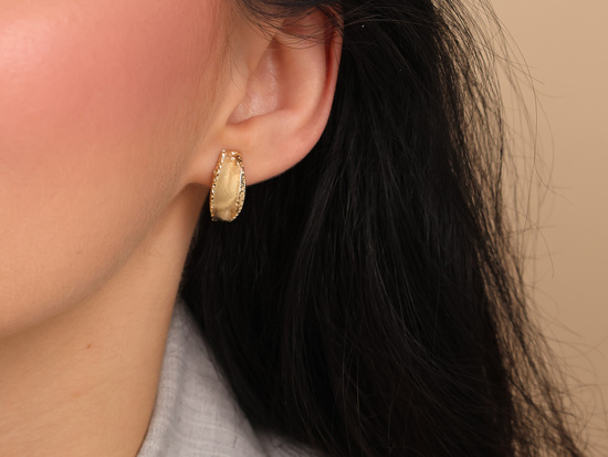 Kolczyki złote angielskie eleganckie blaszki