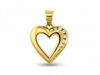 Złote serce zawieszka wisiorek