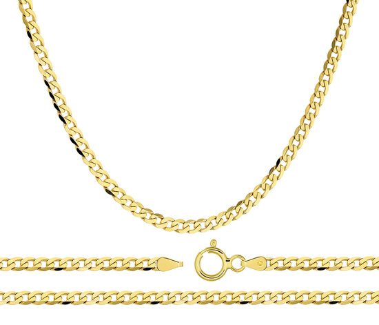 Złoty łańcuszek 375 pancerka 