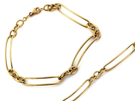 Bransoletka złota z dużych ogniw modna na czasie