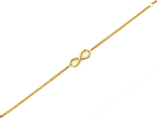 Bransoletka złota celebrytka z nieskończonością