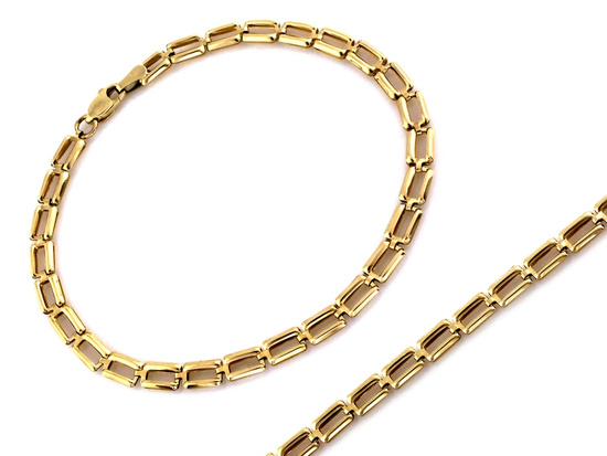 Bransoletka z dmuchanych prostokątnych ogniw