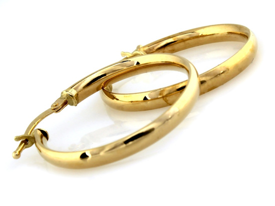 Złote kolczyki koła 27mm