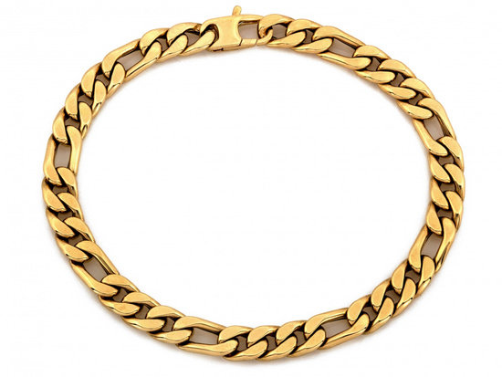 Bransoleta złota gruba męska figaro 6.4mm