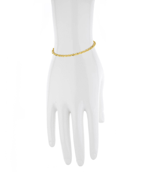 Złota bransoletka 585 kordel korda