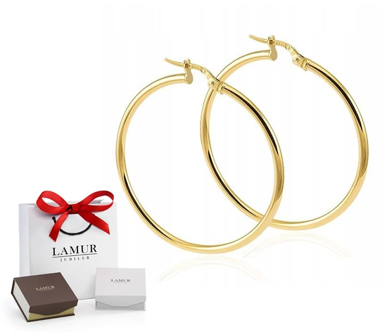 Złote kolczyki koła 585 - 28 mm