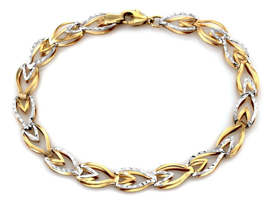 Bransoletka złota z przestrzennych elementów