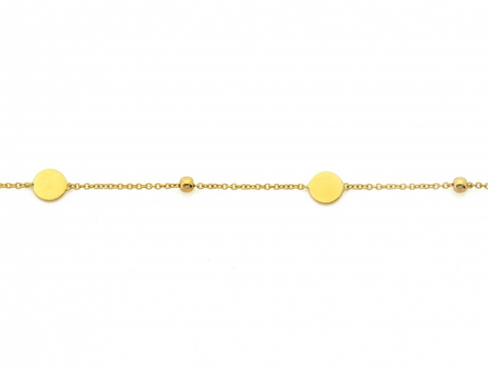 Bransoletka złota z kulkami z kółeczkami