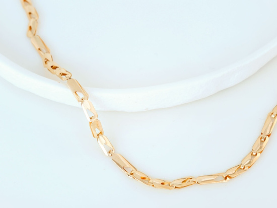 Bransoletka złota z prostokątnych elementów