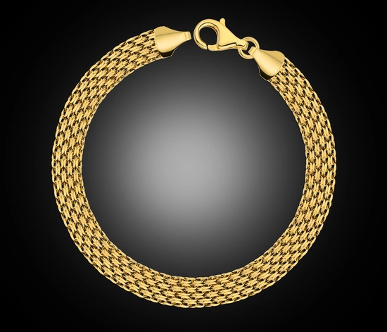 Złota bransoletka 925 Bismarck - 19 cm