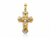 Duży złoty krzyżyk zawieszka wisiorek zdobiony efektowny