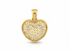 Zawieszka złota serce ażurowe zdobione cyrkoniami