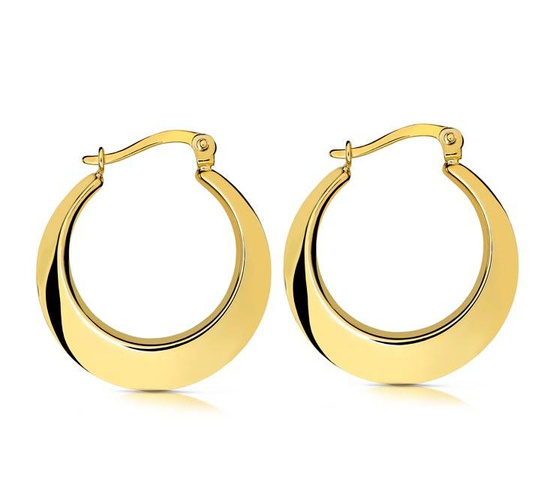 Złote kolczyki koła 375 - 22 mm