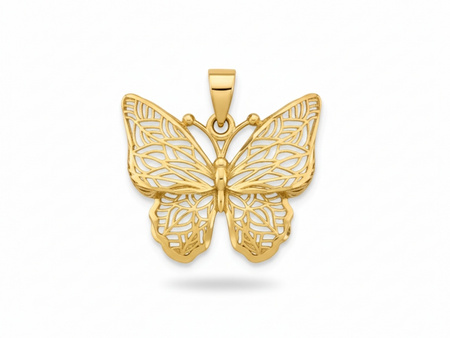 Zawieszka złota ażurowy motyl