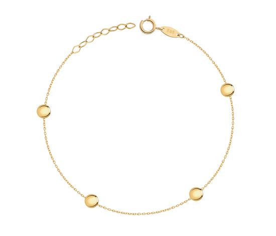 Złota bransoletka 375 kulki, kuleczki 