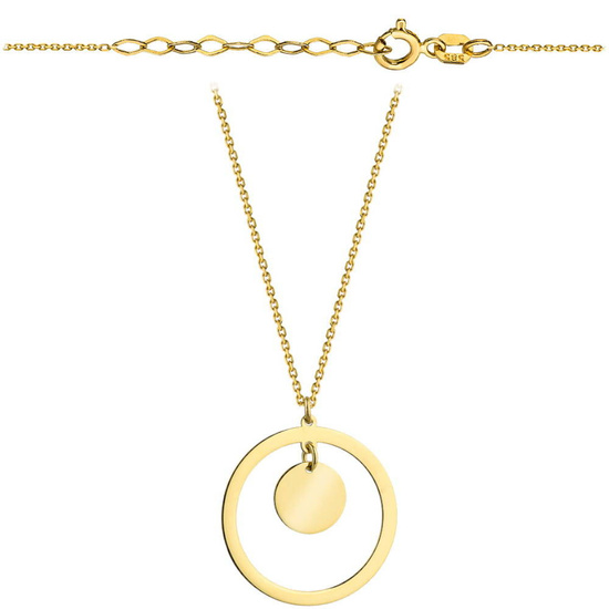 Złoty naszyjnik 585 - koła