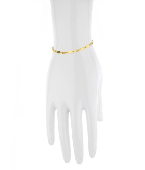 Złota bransoletka 585 romby