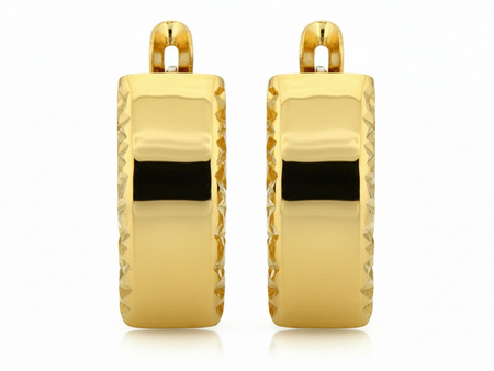 Kolczyki złote angielskie błyszczące