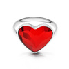 Srebrny pierścionek 925 z kryształem Swarovski - serce