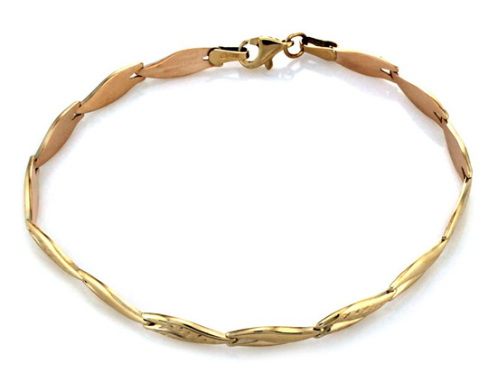 Bransoletka złota elementowa błyszcząca