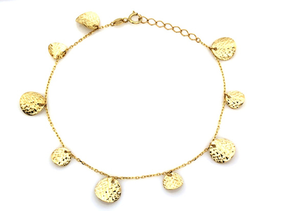 Bransoletka złota z okrągłymi błyszczącymi ozdobami