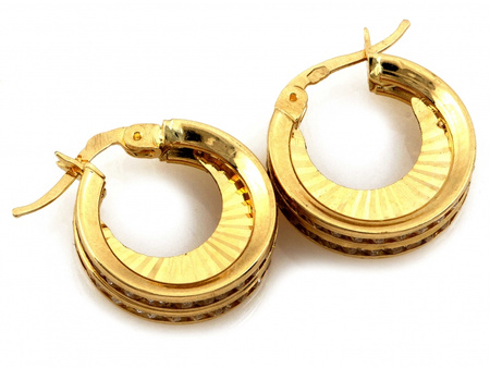 Kolczyki złote małe koła angielskie