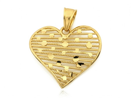 Zawieszka złota ażurowe serce