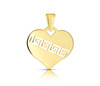 Złota zawieszka 585 - serce z greckim wzorem