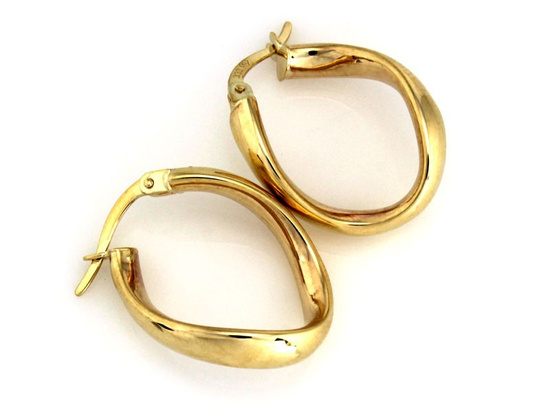 Damskie złote kolczyki koła