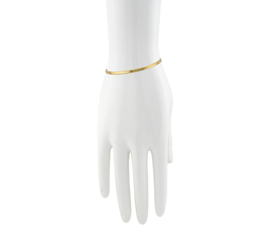 Złota bransoletka 585 elegancka taśma, żmijka