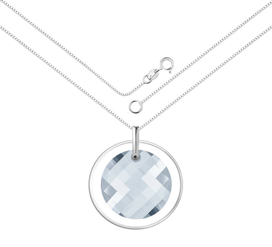 Naszyjnik srebrny 925 Swarovski - koło