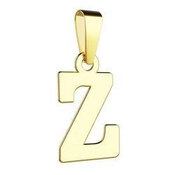 Złota literka Z - zawieszka 585