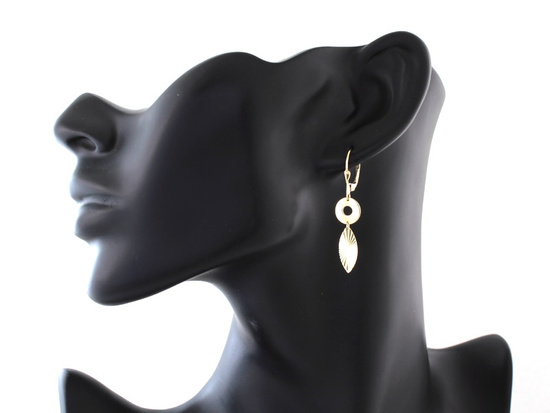 Kolczyki złote wiszące angielskie zapięcie